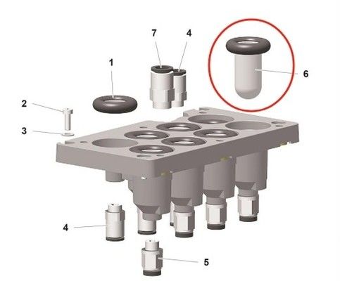 1019470 قطعات معدنی پوشش پودری برای پمپ پودری Pp07