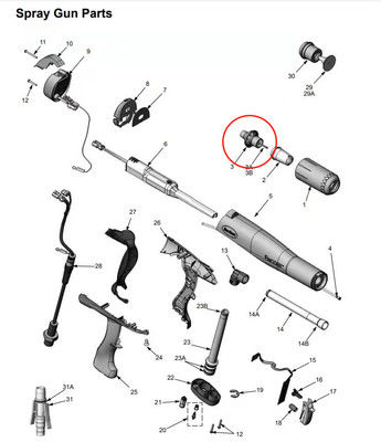 تعویض مجموعه الکترود ۱۰۸۳۱۳۷ برای اسلحه اسپری دستی Nordson Encore