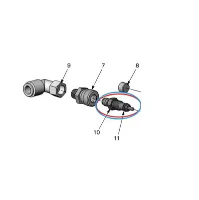نازل پمپ تغذیه پودر استیل ضد زنگ Gen II 1600595 قطعات یدکی جریان هوا برای دستگاه رنگ پودری پشتیبانی OEM